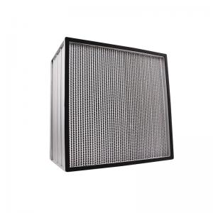 Deep Pleated Clean Room HEPA Filter With Superfine Glass Fiber Aluminum Foil