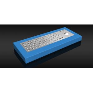65 Keys All Metal Keyboard Rugged Desktop Industrial Keyboard With Trackball
