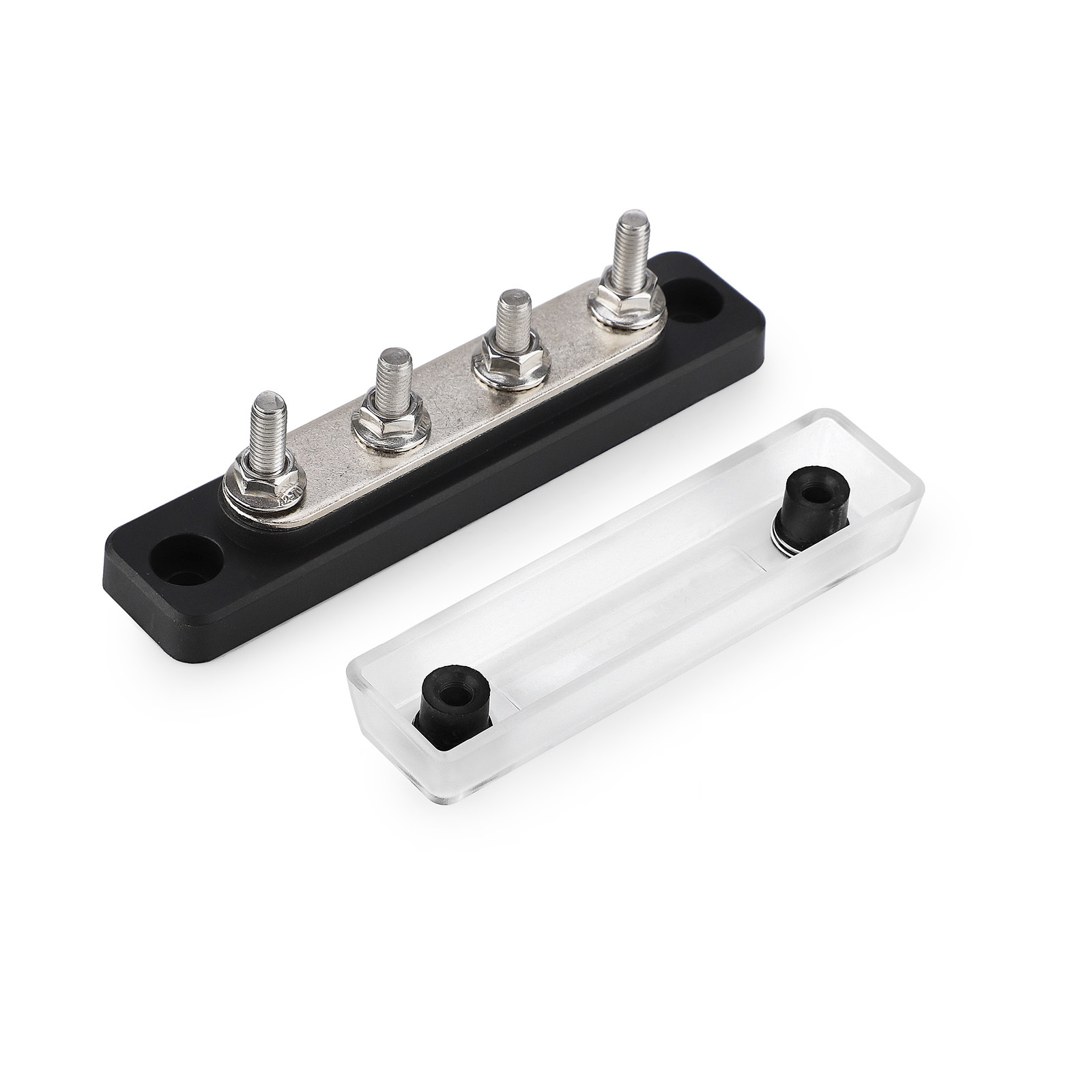 China 4 Way 100A Black Bus Bar Power Distribution Block for RV Marine Solar Applications wholesale