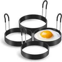 China Black Round Stainless Steel Egg Cooking Rings Modern on sale