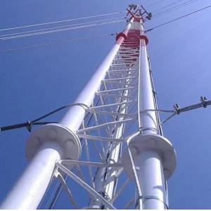 Three Tube 138kv Telescopic Antenna Tower For Utility Service