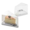 China Customizable Plastic Bakery Packaging Triangle Cake Box Transparent With Lid wholesale