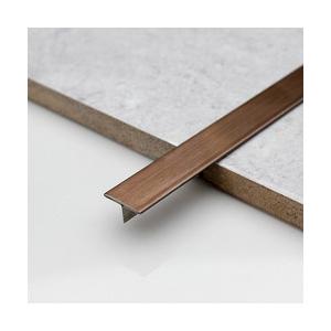 China 304 Stainless Steel T Shaped Trim Strip Tile Decor Profile Gold Metal Tile Trim Internal supplier