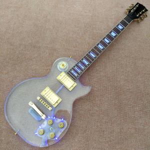 High quality Standard LP acrylic electric guitar, rosewood Fingerboard LED light LP 1959 R9 electric guitar, free shippi