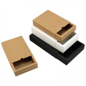 China Watch Custom Recycled Blank Jewelry Package Slide Drawer Kraft Paper Material Packaging Boxes supplier