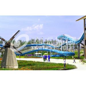 China Commercial Water Park Slide Fiber Glass Capacity 360 persons / h Water Roller Coaster wholesale
