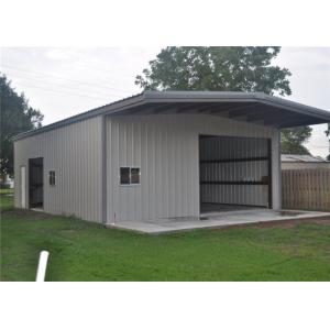 Easy Built Large Metal Garage Buildings , Flexible Prefabricated Steel Sheds