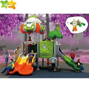 Anti Static Outside Playground Equipment With Children Plastic Slide Sets Toys