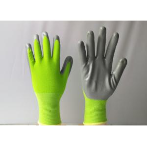 China Grey Nitrile Coated Work Gloves Extended Service Life Comfortable In Dry Condition supplier