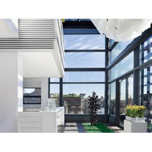 Adjustable Aluminium Sun Louvers , Tempered Glass Garden Sun Rooms Matt Black