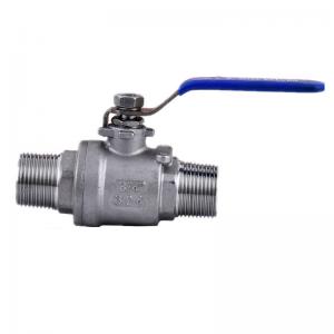Customized Support Stainless Steel Water Treatment Male to Male Thread 2PC Ball Valve