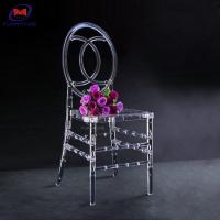 China Chanel Backrest Clear Acrylic Chair Banquet Wedding Party Tiffany Chiavari Chair on sale