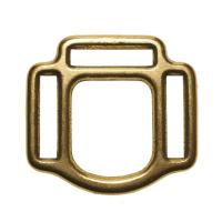 China 3/4''  7/8'' Horse Halter Hardware Solid Brass Horse Halter Buckles Square on sale