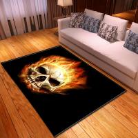 Skeleton Living Room Floor Carpets Polyester Fiber Soft Bedroom Carpet