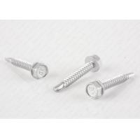 China Ss Stainless Steel Wafer Head Self Drilling Screws Hex Drive With Rubber Washer on sale