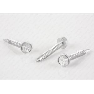 Ss Stainless Steel Wafer Head Self Drilling Screws Hex Drive With Rubber Washer