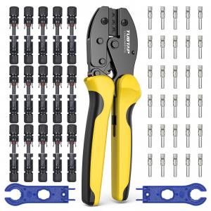 China Durable Alloy PV Solar Crimping Tool Kit With 30pcs Male Female MC4 Connector supplier