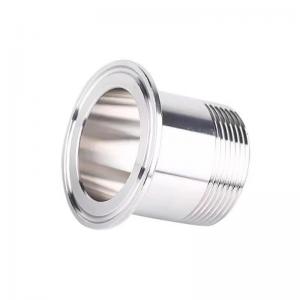 Silver 1/2" 3/4'' BSP Male NPT Thread Ferrule Type Tri Clamp Pipe Fitting for Sanitary