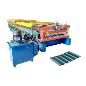 Trapezoidal Shape Roofing Sheet Roll Forming Machine Side Plate Thickness 16 MM