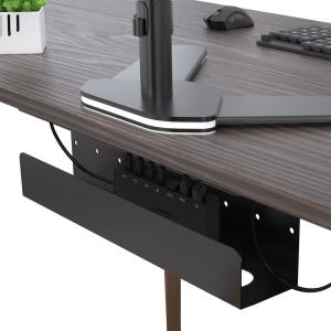 Under Desk Cable Management Tray 16.5 Sturdy Metal Power Strip Holder, Standing Desk Cable Tray Organizer for Cords