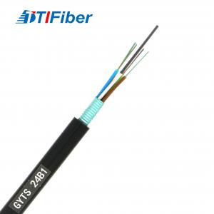 China 24 Cores Stranded Loose Tube Fiber Optic Cable GYTS G652D Single Mode supplier