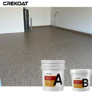 China Clear Epoxy Resin Floor Coating Flakes Polyurethane Polyaspartic For Concrete Floors supplier