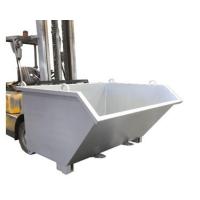 China Grey Tipping Swarf Bins Forklift Attachment With Zinc Plated Finish on sale