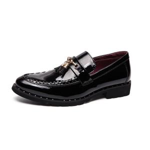 OEM Mens Leather Slip On Dress Shoes Rubber Bottom Men'S Tassel Dress Loafers