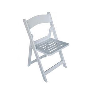 white resin foldable wedding chair/white resin folding party chair