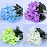 China 6 Head Plastic Artificial White Hydrangeas Flower Real Touch wholesale