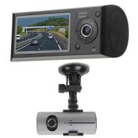 VGA 640 x 480P Double Lens Car Video Recorder with GPS , Record Driving Track