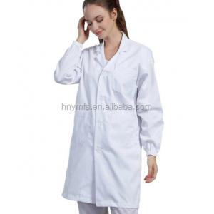 High Quality Hospital Uniforms White Lab Coat  for women Medical gown Doctor and Nurse Scrub  60% Cotton 40% Polyester