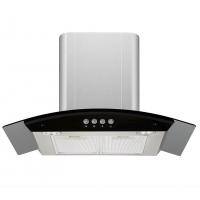 China Stainless Steel Glass Arc shaped Kitchen Range Hood Low Noise Electric Chimney Extractor on sale