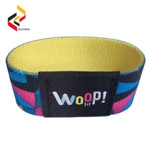 China Color heat-transfer printing nfc elastic wristband rfid stretch fabric wristband for access control supplier
