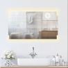 Luz ambiental LED - Espejo de baño rectangular equipado: Creando un baño exquisito