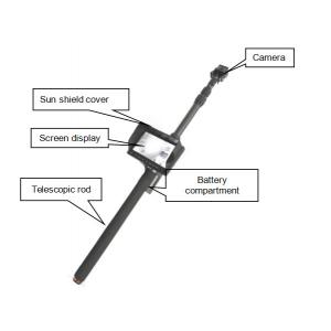 Carbon Fibre Pole Telescopic Ir Search Camera Under Vehicle Surveillance System 1080p