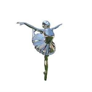 China Stainless Steel Ornaments Metal Sculpture Metal Ballerina Dancing Statue supplier