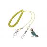 Length 4M Coiled Parrot Safe Rope Quick Release Safe Spiral Tether W/ Wire Core