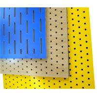 China Fireproof Slot Perforated Wood Sheets Restaurant Acoustic Wood Panels on sale