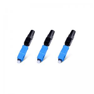 China 125um Plastic Fiber Optic Cable Connectors , Pre Embedded SC/UPC Optical Fast Connector supplier