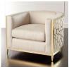 China Leisure Gold Stainless Steel Honeycomb shaped Relax Sofa chair for Living Room wholesale