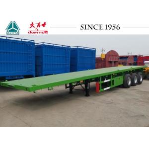 Carbon Steel Q345B 40 Foot Flatbed Trailer With Germany Type Axle For Zambia