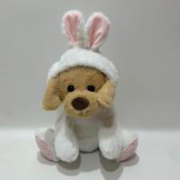 China 28CM Plush Toy Puppy Stuffed Animal in White Bunny Costume for Easter on sale