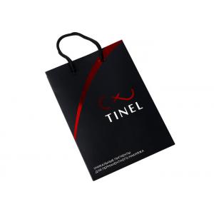 China Small Size Offset Custom Printed Promotional Bags , Red Personalised Printed Carrier Bags supplier