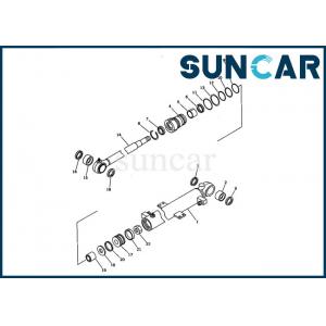 707-00-50660 Komatsu PC05-6 Mini Excavator Model Boom Cylinder Inner Repair Sealing Kit