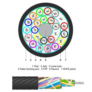 G.657.A1 288 Core Fiber Optic Ethernet Cable Natural HDPE Jacket