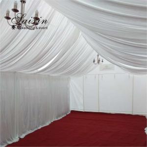 SX-387 Beautiful Wedding Stage Decorative White Drapery Hanging Ceiling Drapes