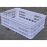 Ventilated No Collapsible Plastic Crate , Food Grade Stacking Confectionery Tray