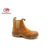 China Anti-Piercing Leather Safety Shoes , Brown Mens Lightweight Work Boots Anti-Smashing wholesale
