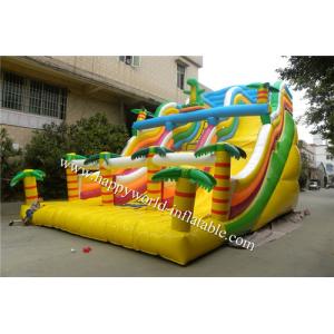 China slip and slide for adult ,commercial slip n slide ,palm tree inflatable water slide supplier